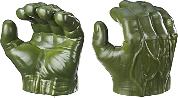 Avengers Marvel Hulk Gamma Grip Fists Roleplay Toy, Includes 2 Gamma Grip Fists, Design Inspired by Marvel Comics, for Kids Ages 4 and Up (Amazon Exclusive)