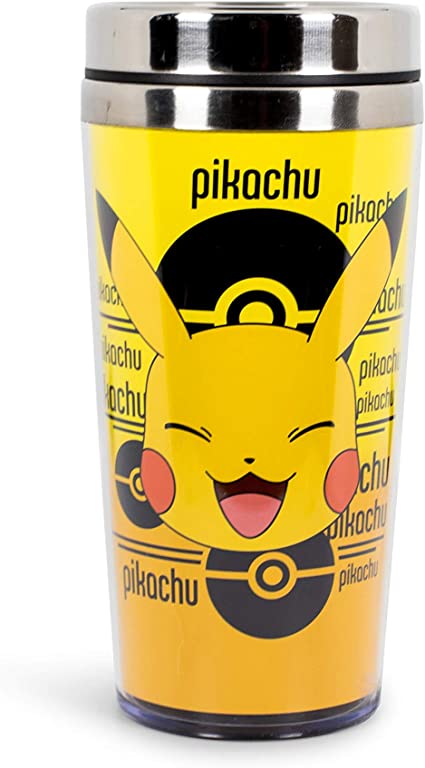 Pokemon Pikachu Travel Mug With Stainless Steel Lid