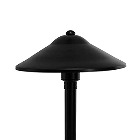 VOLT Max Spread 12V Black Brass Path Light (25" Tall) with LED Bulb