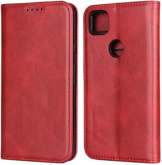 SailorTech for Google Pixel 4A Wallet Case Flip Folio Cover with Card Slots & Stand Feature Strong Magnetic Closure Cover Protective Case for Pixel 4a Premium PU Leather Case (5.81") Wine Red