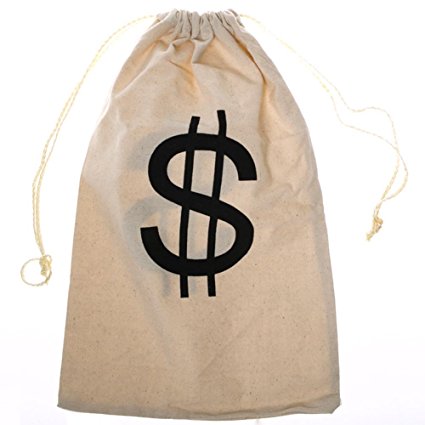 Large "$" Money Drawstring Bag