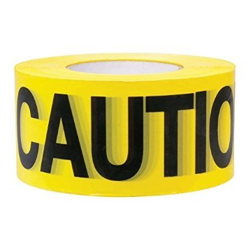 Yellow Caution Barricade Tape 3 in X 1000 ft • Bright Yellow with a bold Black Print for High Visibility • 3 in. wide for Maximum Readability • Tear Resistant Design