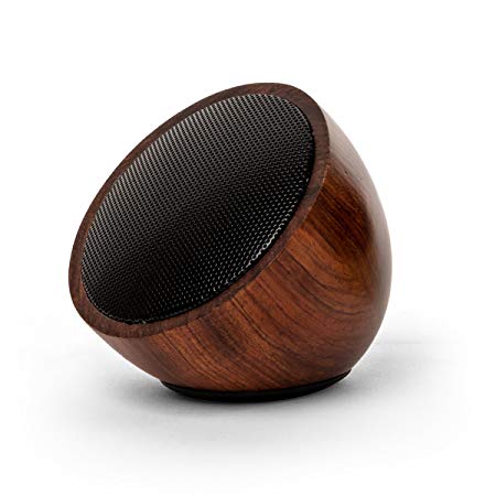 HandStands Coconut Bluetooth Speaker, Rosewood - Made with Real Wood - Works with All Bluetooth Devices