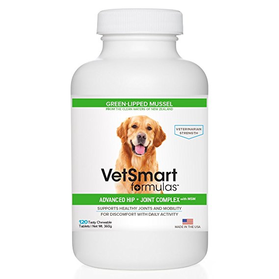 VetSmart Advanced Hip and Joint Complex with MSM - Provides Relief of Dog Joint Pain - 100% Natural Pain Relief