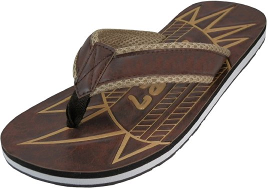 Men's Thong Emboss Insole Sandals Sport Flip Flops Slippers - 3 Colors - Sizes 7 - 12