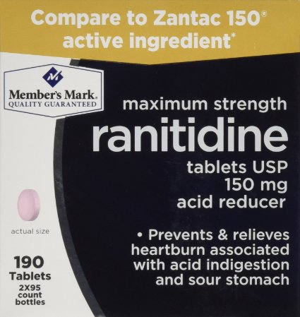 Members Mark Ranitidine 150mg Acid Reducer 95 tablets Pack of 2