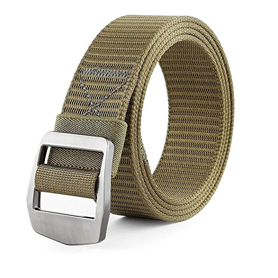 JASGOOD Tactical Heavy Duty Reinforced Nylon Belt for Men Adjustable Military Webbing Belt Strap with Metal Buckle