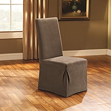 Sure Fit Stretch Pique 2 Knit - Dining Room Chair Slipcover  - Taupe (SF35573)
