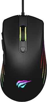 Havit Gaming Mouse Wired 7200DPI RGB Backlit Comfortable Computer Ergonomic USB Programmable Mice 1000Hz Polling Rate for Laptop Desktop PC Gamer (Renewed)