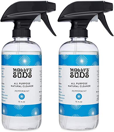 New Molly's Suds Natural All Purpose Cleaner, Multi Surface Household Spray, Peppermint Scent, 16 oz (2 Pack)