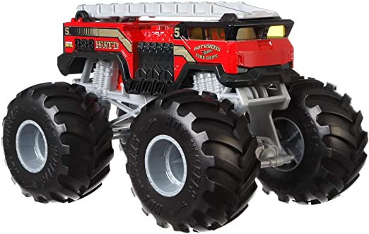 Hot Wheels Monster Trucks Alarm #2 die-cast 1:24 Scale Vehicle with Giant Wheels for Kids Age 3 to 8 Years Old Great Gift Toy Trucks Large Scales