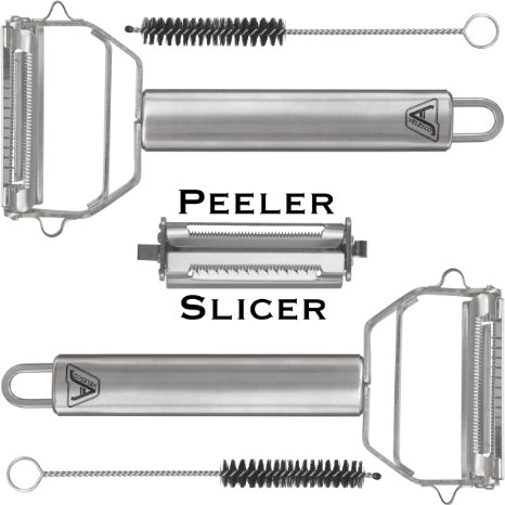 Vegetable Peeler & Julienne Slicer (2 Pack) - Perfect for Potato, Carrot, Apple & Zucchini