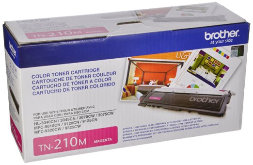 Brother TN-210M Toner Cartridge - Retail Packaging - Magenta
