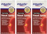 Equate 4-Way Nasal Spray 3-Pack Phenylephrine HCl - 1 fl oz each