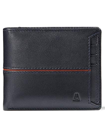 Leather Architect Men's 100% Leather RFID Blocking Bifold Wallet with Removable Card Holder