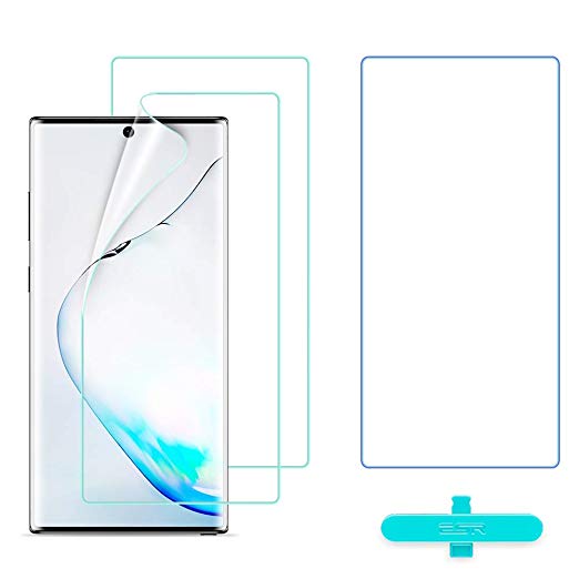 ESR Screen Protector [TPU Film] Compatible with Samsung Galaxy Note 10, 2-Pack [Plus 1 Extra for Practice], Full-Coverage Liquid Skin Easy Installation Kit for Galaxy Note 10 (2019)