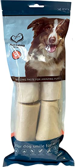AMAZING DOG TREATS 3-4" Stuffed Shin Bone for Dogs - Acai Blend (5 pcs/pk) - Various Flavors - All Natural Dog Bones