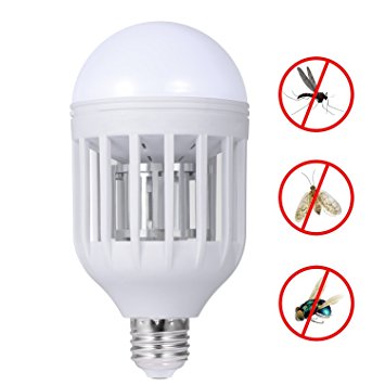 Electronic Insect Killer, Bug Zapper Light Bulb, Fly Killer, Mosquito Killer, Built in Insect Trap, Fits in 110v Light Bulb Socket