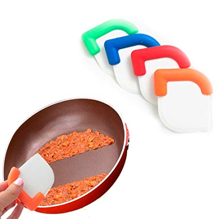 2 Scratch Free Reusable Nylon Pot Pan Scraper Clean Food Fry Plate Bowl Ceramic