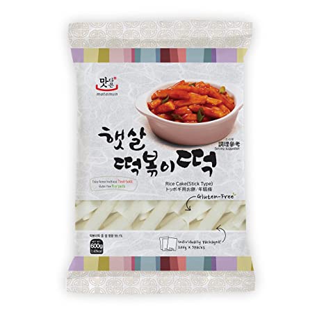 Korean Rice Cake Tteokbokki Stick – 1 Pack ( 3 Individual Package ) Vegan Non-GMO Gluten Free Tteok Pasta떡볶이21.16 oz by Unha's Asian Snack Box (3 Count (Pack of 1))