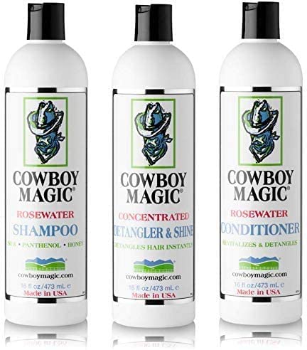 Cowboy Magic Shampoo   Conditioner   Detangler & Shine 16 Ounce Each with Silk Panthenol and Honey
