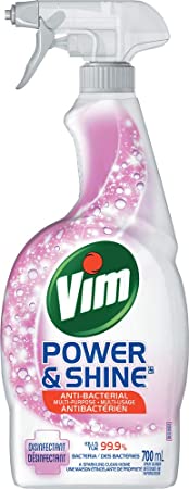 Vim Power & Shine Disinfecting Anti-Bacterial for Sinks, Stoves, Fridges, Tabletops, Toilets 700 ml 1 count