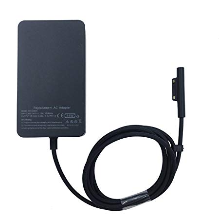 EBK 44W 15V 2.58A Laptop chager for Microsoft surface Laptop surface pro 4 laptop surface pro PC tablet 2017,Model 1769 with 6.6ft extended AC Power Cord extra USB 5V1a