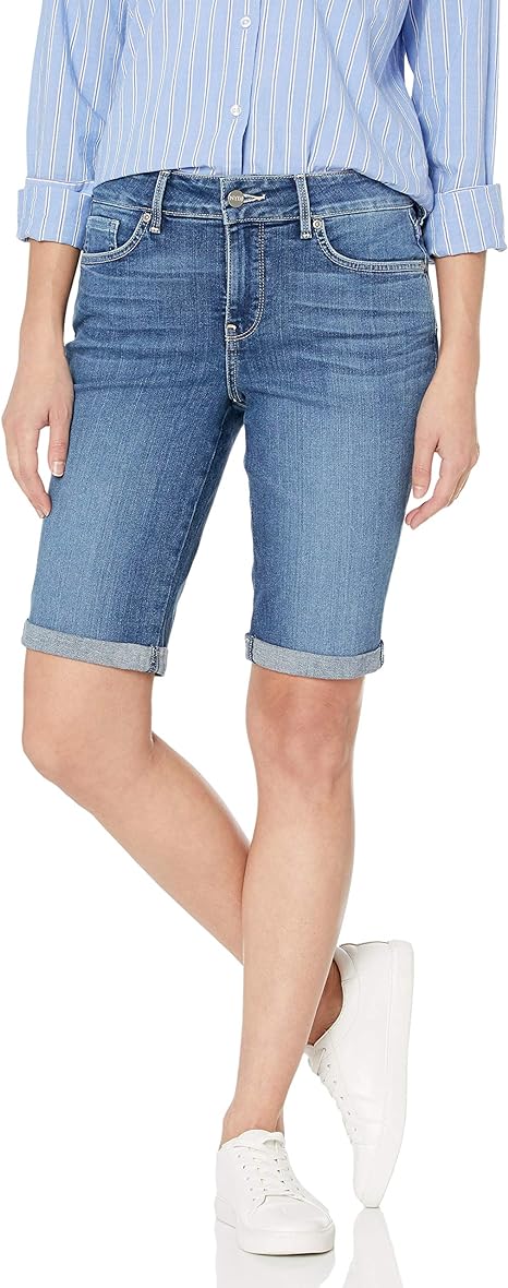 NYDJ Women's Briella Roll Cuff Jean Long Slimming Denim Shorts