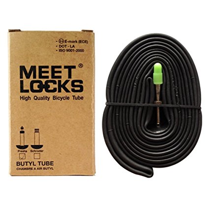 MEETLOCKS®700x18-23C Road Bike Inner Tube, Fully Thread Presta, Standard 32mm, Long 48mm, 60mm Presta Valve with Copper Stem for Deep Section Rims, Fits 700x18mm Road Tire, Reliable Inner Tube for Road Cycling, Training and Commuting(1pc/2pcs/4pcs pack)