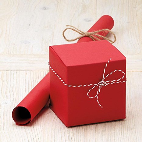 Red Plain Kraft Jumbo Roll Gift Wrap - 72 sq ft.