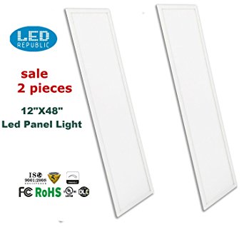 Led Republic UL LED Panel 2-PACK Light 1x4 40W 5000k 4300 Lumens, Daylight, DLC Qualified, Eligible for Nationwide Rebate Programs Flat Celling Led Sheet Panels Lighting Board