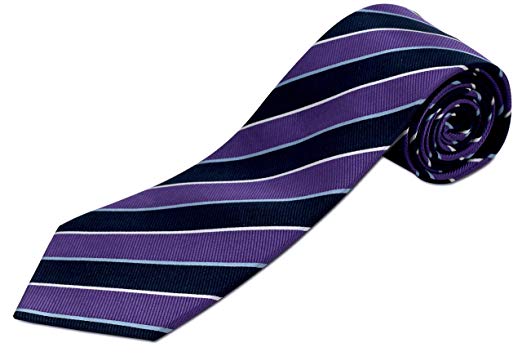 100% Silk Extra Long Wide Striped Tie For Big and Tall Men (available in 63” XL and 70” XXL)