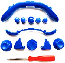 massmall Custom Mod Kit for Xbox 360 Controller Thumbsticks, Dpad, RB LB, ABXY, Trim, Triggers, Guide, T8 Security Driver Blue