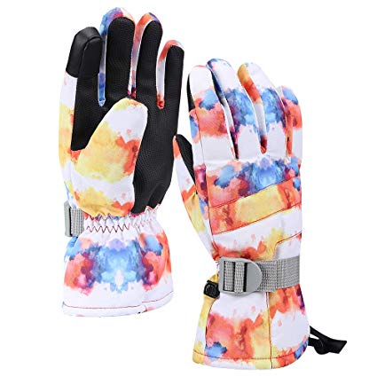 Ski Gloves (1 Pair) Warm Gloves for Men and Women Touch Screen Windproof Waterproof Non-Slip Outdoor Winter Gloves