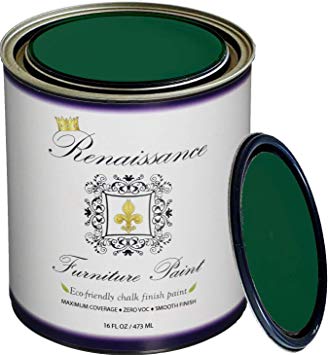 Retique It RFP-P16-Viridian by Renaissance Chalk Finish Paint 16 oz (Pint) Viridian 48