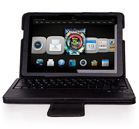 IVSO KeyBook Bluetooth Keyboard Case for Kindle Fire HDX 8.9" Tablet - will only fit Kindle Fire HDX 8.9" (Black)