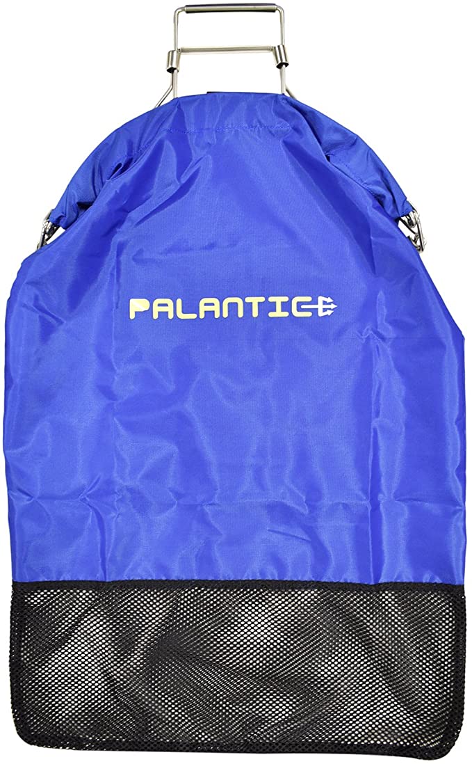 Palantic Lobster Fish Catch Gear Nylon Game Bag Net with Squeeze Open Handle