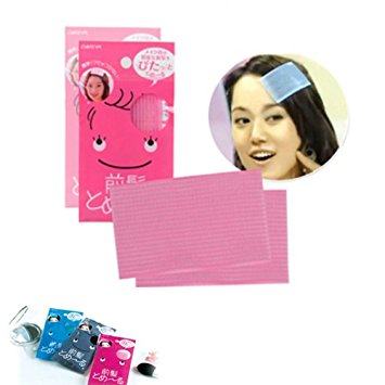 HYL 10Pcs Plastic Magic Paste Posts Fringe Hair Bangs Stickers Korean hairpin