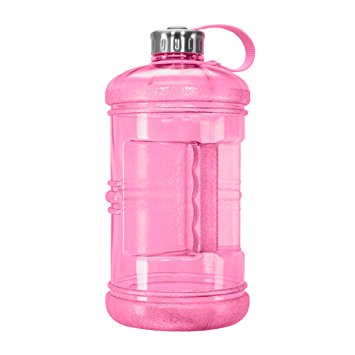 3 Liter BPA FREE Reusable Plastic Drinking Water Bottle w/ Stainless Steel Cap