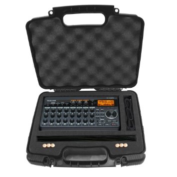 TOUGH Recorder and Accessory Hard Case w/ Dense Foam for TASCAM Dp-008ex , DP-006 Digital Pocket Studio Multi-Track Recorders , Adapter , Cables and Charger