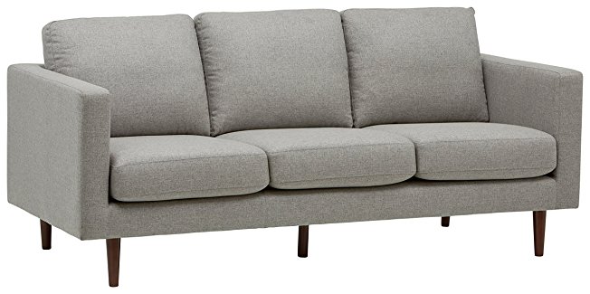 Rivet Revolve Modern Sofa, 80"W, Grey Weave