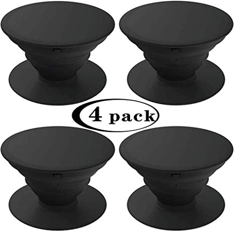 4 Pack/Black Expanding Phone Mount Grip Socket Holder for Cellphone,Pop Collapsible Stand
