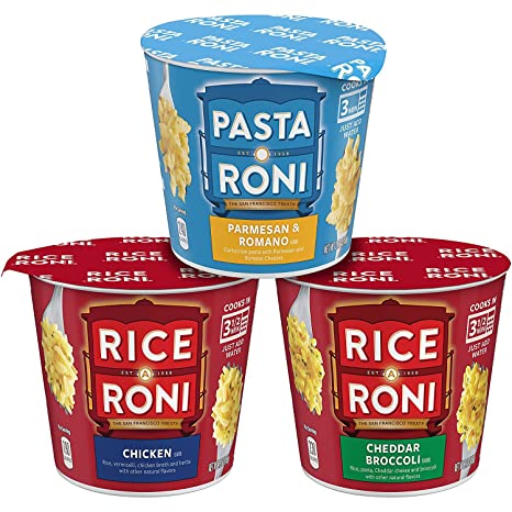 Rice-A-Roni and Pasta Roni Cups, Variety Pack , 2.11 Ounce Cups, 12 Count