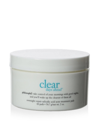 Philosophy Clear Days Ahead Overnight Repair Salicylic Acid Acne Treatment Pads, 60 Count