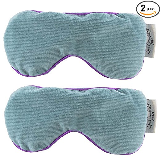 DreamTime (2 Pack) Aromatherapy Sinus Soother Eye Pillows Face Mask, Warm Or Cold Sleeping Mask