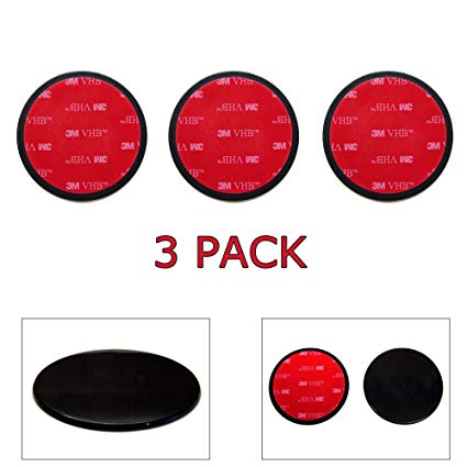 3-Pack Ramtech 65mm 3M VHB Car Vehicle Dash Dashboard Adhesive Sticky Suction Cup Mount Disc Disk Pad For GPS / Mobile Cell Phone / Car DVR / MP4 / Tablet PC / Car DVR / MP4 / E-book etc. - DMD65