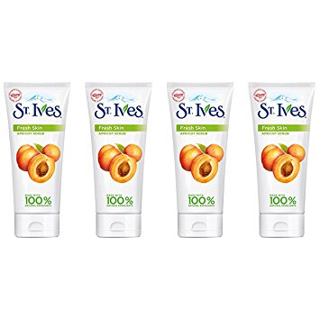 St. Ives Fresh Skin Face Scrub, Apricot 6 oz, 4 count