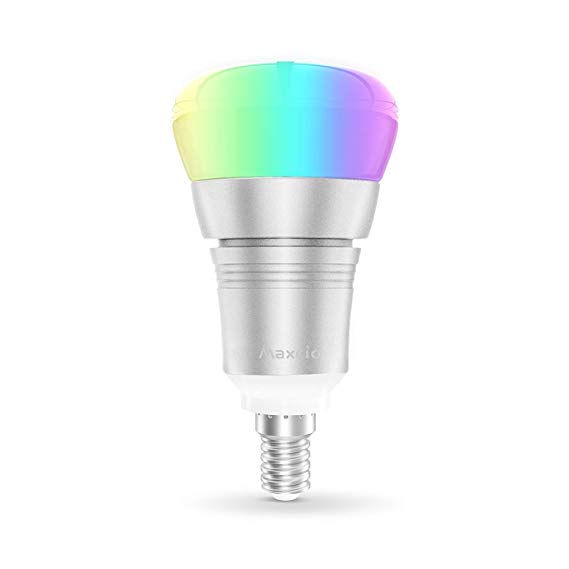 【New Generation】Smart WiFi Bulb, Maxcio Alexa Bulb【E14-9W】 Compatible with Alexa/Google Home/IFTTT, Remote Control, Voice Control, Timer Function, 8 Scene Modes, Dimmable LED Bulb, No Hub Required