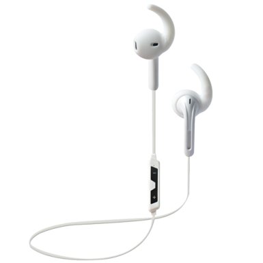 Wireless Bluetooth 4.1 Anti Winding Earphones with Mic Hands Free Calling and Siri Control Use For IPhone Samsung GALAXY and Sony Xperia (White)