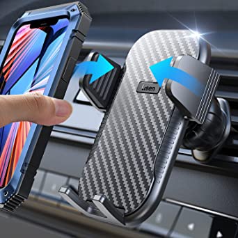 LISEN Car Phone Holder Mount, [2021 Sturdiest] Cell Phone Holder Car [Never Fall Off] Universal Phone Mount for Car Vent Hands Free [Case Friendly] iPhone Car Holder Compatible with All Smartphones